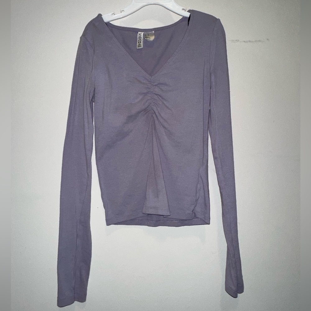 Lavender, Long sleeve, V-Neck, H&M